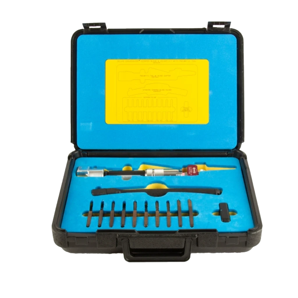 Deluxe Scraper Blade & Holder Kit with Pneumatic Tool
